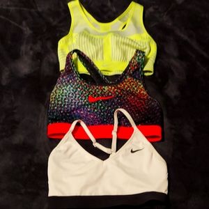 3 Nike sports bras size small